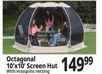 Ocean State Job Lot Octagonal 10'x10' screen hut offer