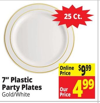 Ocean State Job Lot 7 plastic party plates offer