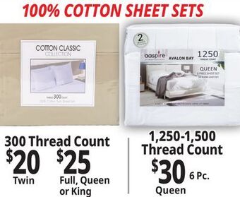 Ocean State Job Lot 100% cotton sheet sets offer