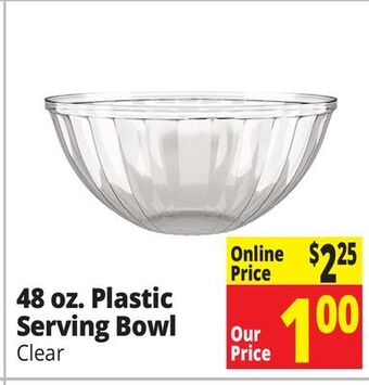 Ocean State Job Lot 48 oz. plastic serving bowl offer