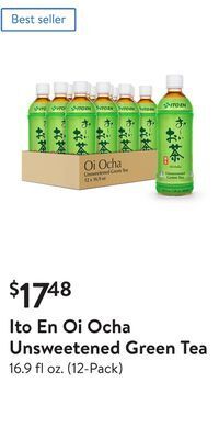 Walmart Ito en oi ocha unsweetened green tea offer