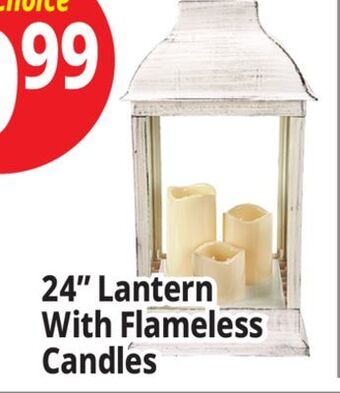 Ocean State Job Lot 24 lantern with flameless candles offer