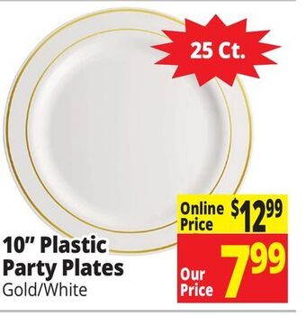 Ocean State Job Lot 10 plastic party plates offer