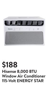 Walmart Hisense 8,000 btu window air conditioner 115-volt energy star offer