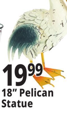 Ocean State Job Lot 18 pelican garden statue offer