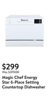 Walmart Magic chef energy star 6-place setting countertop dishwasher offer