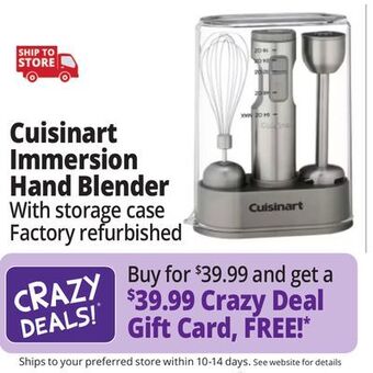 Ocean State Job Lot Cuisinart immersion hand blender offer