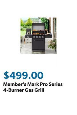 Sam's Club Member's mark pro series 4-burner gas grill offer