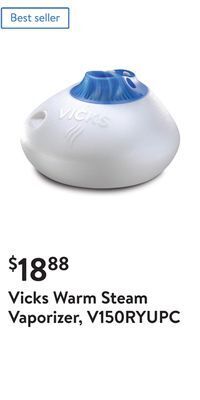Walmart Vicks warm steam vaporizer, v150ryupc offer
