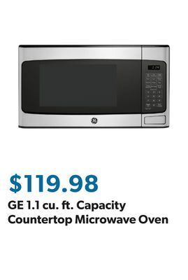 Sam's Club Ge 1.1 cu. ft. capacity countertop microwave oven offer