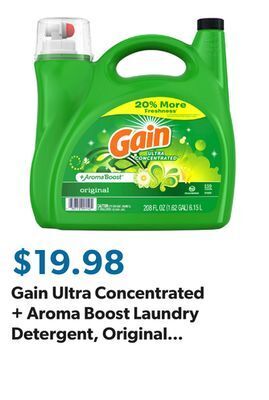 Sam's Club Gain ultra concentrated + aroma boost laundry detergent, original scent (208 fl. oz., 159 loads) offer