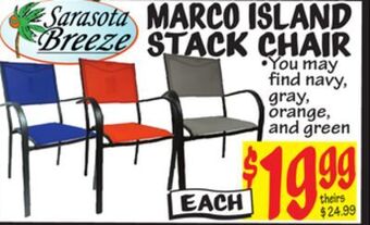 Ollie's Sarasota breeze marco island stack chair offer