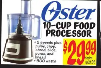 Ollie's Oster 10-cup food processor offer