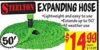 Ollie's Steelton 50' expanding hose offer