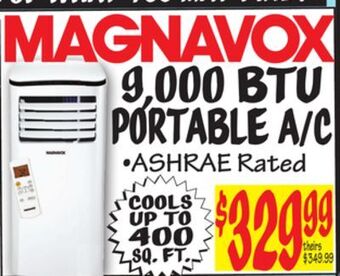 Ollie's Magnavox 9,000 btu portable a/c offer