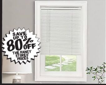 Ollie's Cordless vinyl mini blinds closeout offer