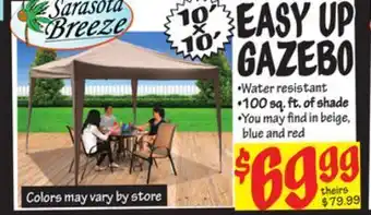 Ollie's Sarasota breeze 10'x10' easy up gazebo offer