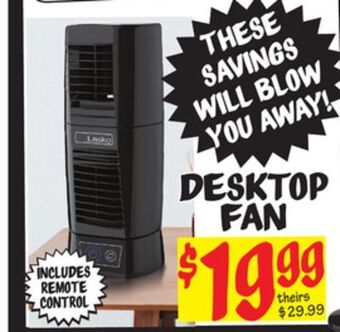 Ollie's Lasko® desktop fan offer