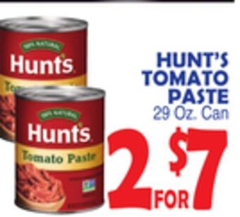 Bravo Supermarkets Hunt's tomato paste offer