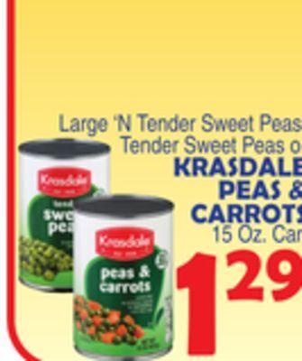 Bravo Supermarkets Krasdale peas & carrots offer