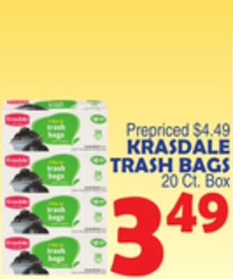 Bravo Supermarkets Krasdale trash bags offer