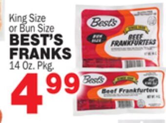 Bravo Supermarkets Best's franks offer