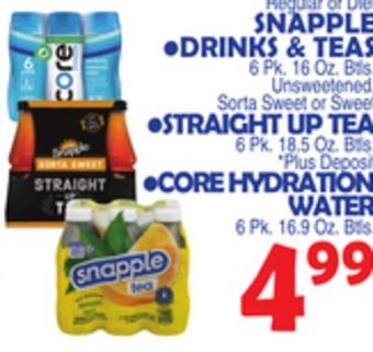 Bravo Supermarkets Snapple drinks & teas offer