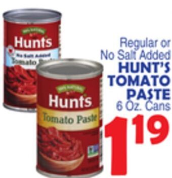 Bravo Supermarkets Hunt's tomato paste offer
