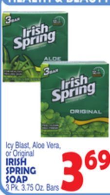 Bravo Supermarkets Irish spring soap offer
