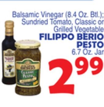 Bravo Supermarkets Filippo berio pesto 6.7 oz. jar offer