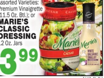 Bravo Supermarkets Marie's classic dressing 12 oz. jars offer