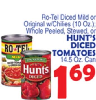 Bravo Supermarkets Hunt's diced tomatoes, 14.5 oz. can offer
