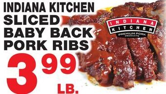 Bravo Supermarkets Indiana kitchen sliced baby back pork ribs offer