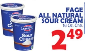 Bravo Supermarkets Fage all natural sour cream offer