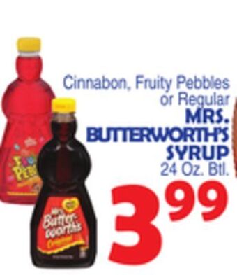 Bravo Supermarkets Mrs. butterworth's syrup offer