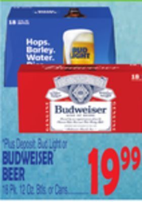 Bravo Supermarkets Budweiser beer offer