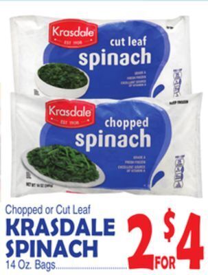 Bravo Supermarkets Krasdale spinach offer