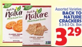 Bravo Supermarkets Back to nature crackers offer