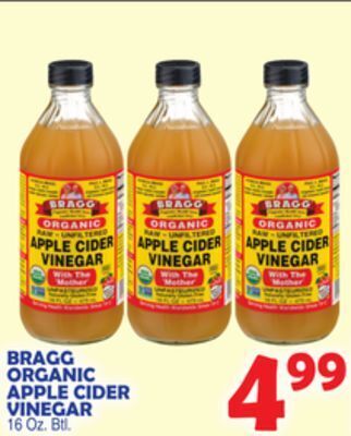 Bravo Supermarkets Bragg organic apple cider vinegar offer