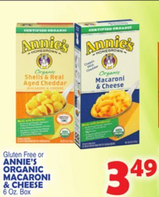 Bravo Supermarkets Annie's organic macaroni & cheese offer