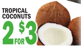 Bravo Supermarkets Tropical coconuts offer