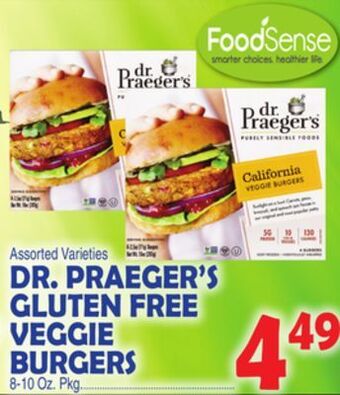 Bravo Supermarkets Dr. praeger's gluten free veggie burgers offer