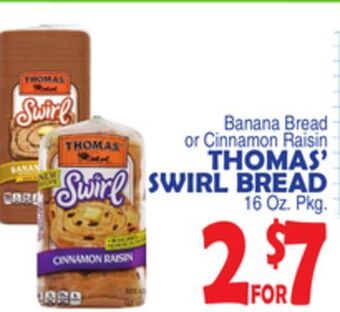 Bravo Supermarkets Thomas' swirl bread offer