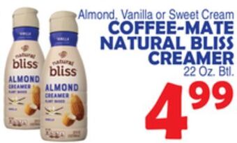 Bravo Supermarkets Coffee-mate natural bliss creamer offer