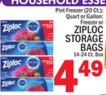 C Town Ziploc storage bags 14-24 ct. box offer