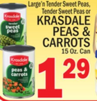 C Town Krasdale peas & carrots offer