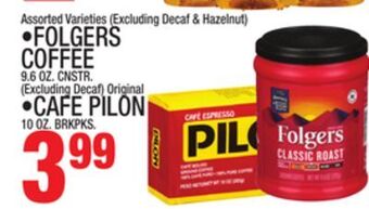 C Town • folgers coffee 9.6 oz. cnstr. offer
