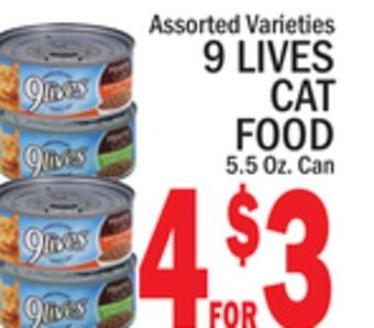 C Town 9 lives cat food offer