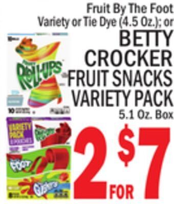 C Town Betty crocker fruit snacks variety pack 5.1 oz. box offer
