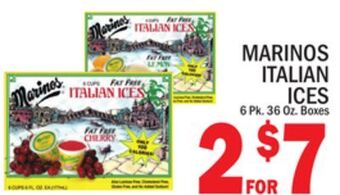 C Town Marinos italian ices offer